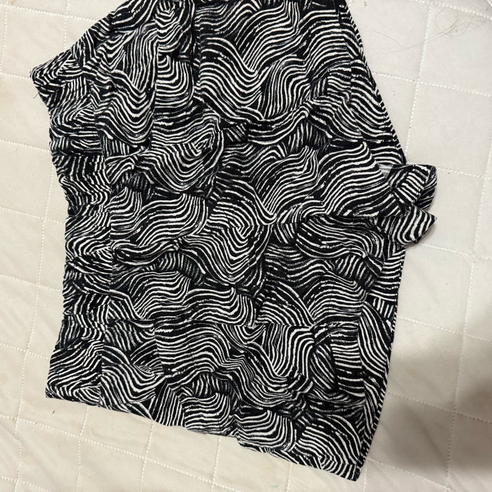 A New Day Black and White Patterned Shorts